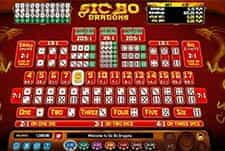 The Sic Bo Dragons online casino game. 