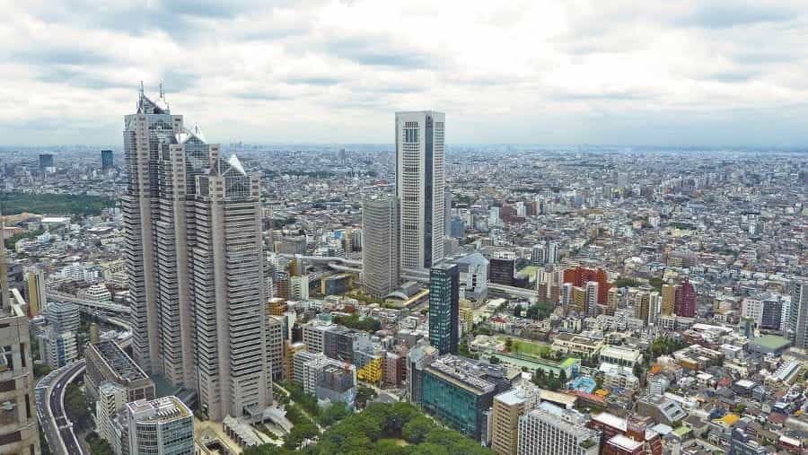 Tokyo skyline.