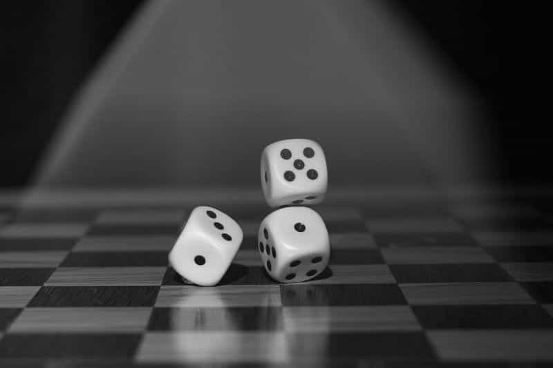 Dice on Chess Board.